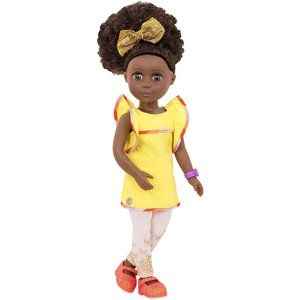 14'' Girls Yellow Poseable Fashion Doll